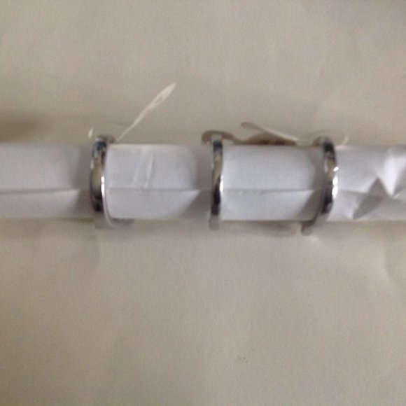 Lot of 3 Silver Tone Electroplated Gemstone Rings Size 8 - Picture 5 of 5